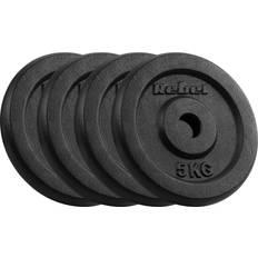 Rebel Støbejernsvægte Sæt 4x5kg Hul 31mm