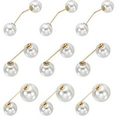 White - Women Brooches Uxcell 9pcs Pearl Brooch Pins Kit