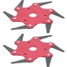 2Pcs Trimmer Head 6 Teeth Manganese Alloy Weedeater Cutter Blades