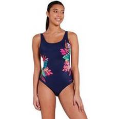 Natural Swimwear Zoggs Adjustable Scoopback Women One Piece - Navy