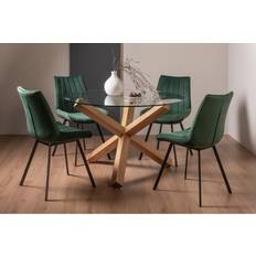 Green Dining Sets Hykkon Person Green 4 Dining Set