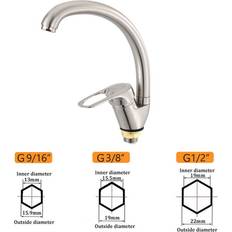 Maxpower White Kitchen Sink Hot Cold Water Faucet