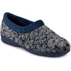 Pavers Warm-Lined Full Slippers - Navy