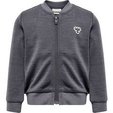 Polyamid Overdele Børnetøj Hummel Bee Mini Wool Zip Jacket - Dark Grey Melange (229418-2007)