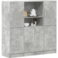 Berkfield Home 3 Piece Kitchen Cabinet Set Grey Engineered Wood