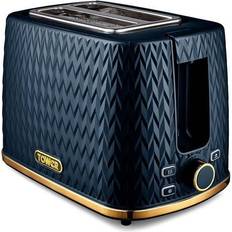 Adjustable width Toasters Tower T20054 Dark Blue