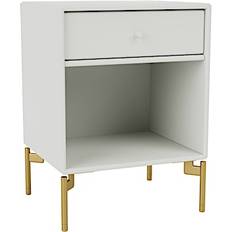 Hvid Sengebord Montana Furniture Dream With Legs Nordic/Brass Bedside Table 30x35.4cm