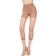 Nylon - Women Support Tights MeMoi Sheer Footless Capri Shaper Tights - Honey