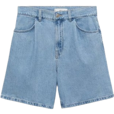 Mango Straight Shorts With Rolled Longline - Lyseblå
