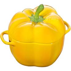 Keramik Minigrytor Staub Paprika med lock 0.47 L 12 cm