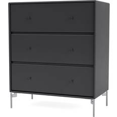 Montana Furniture Carry With Legs Anthracite/Chrome Chest of Drawer 69.6x82.2cm
