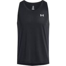 Men - XXL Tank Tops Under Armour Launch Men's Singlet - Black/Reflective