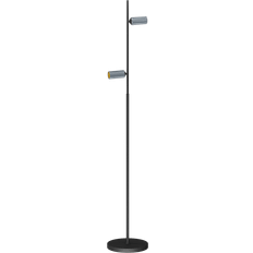 Aluminium Gulvlamper & Havelamper på tilbud Antidark Decor F2 Dobbelt Sort Aluminium Gulvlampe