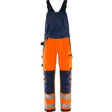 Herre - Orange Kedeldragter Fristads 134190 High Vis Green Stretch Bib N Brace - Orange/Navy