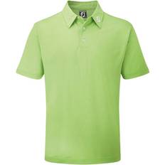 Golf Polo Shirts FootJoy Men Stretch Pique Solid Shirts - Lime