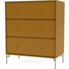 Orange Byråer Montana Furniture Carry With Legs Amber/Chrome Chest of Drawer 69.6x82.2cm