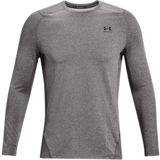 M Base Layer Tops Under Armour Men's ColdGear Fitted Crew - Charcoal Light Heather/Black