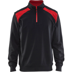 Blåkläder Half Zip 2-Tone Sweatshirt Black/Red