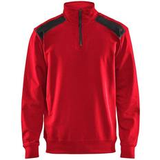 Blåkläder Half Zip 2-Tone Sweatshirt Red/Black