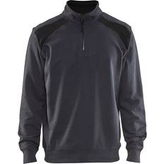 Blåkläder Half Zip 2-Tone Sweatshirt Mid Grey/Black