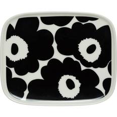 Stoneware Dessert Plates Marimekko Oiva Unikko Black Dessert Plate 15cm