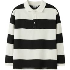 Hvid Polotrøjer Børnetøj Name It Polo Bluse Nutiva Cloud Dancer Black