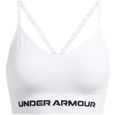 Hiking Bras Under Armour Vanish Seamless Low Women's Sports Bra - White/Black
