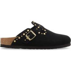 Birkenstock Boston Rivets Suede Leather - Black