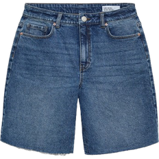 Vero Moda Cleo Long Shorts - Blue/Medium Blue Denim