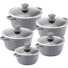 Sq Professional Nessa Granum Serizzo Grey Cookware Set with lid 5 Parts