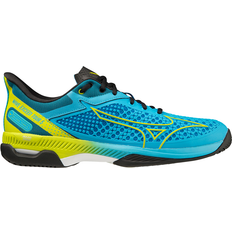 Blue - Unisex Racket Sport Shoes Mizuno Wave Exceed Tour 5 AC - Jet Blue/Bolt2 Neon/Black