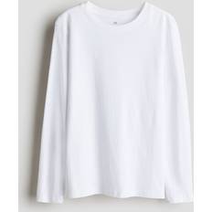 H&M Girls T-shirts H&M Long Sleeved T-shirt - White (1253654001)