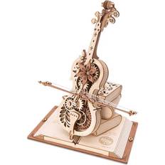 Robotime ROKR Magic Cello Music Box Wooden Model Kit