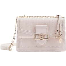 River Island Crossbody Bags River Island Patent Panelled Shoulder Bag - Cream