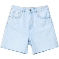 Stradivarius D93 Långa Jeansshorts - Ljusblå