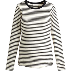 H&M Mama Ribbed Jersey Top Cream/Striped (1194188017)