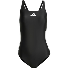 adidas Women's Swimming 3 Stripes C Back Swimsuit - Black/White