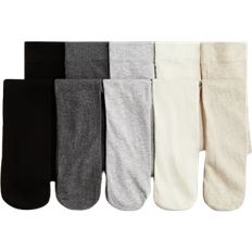 H&M Tights 5-pack - White/Beige/Grey/Black (0756095004)