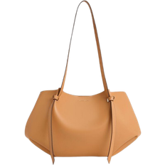 Charles & Keith Calla Tote Bag L - Toffee