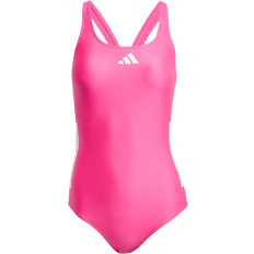 adidas Women's Swimming 3 Stripes C Back Swimsuit - Pink/white