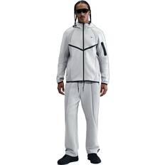 white and grey tech fleece