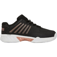 Faux Leather - Women Racket Sport Shoes K Swiss Hypercourt Express 2 Clay W - Black/Pink