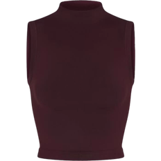 SKIMS x Nike Vintage Seamless Mock Neck Bra Top - Currant