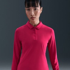 Nike Pink Polo Shirts Nike Victory Women's Dri-FIT Long-Sleeve Polo - Pink