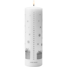 Georg Jensen 2025 Calendar Light White/Sliver Candle 20cm
