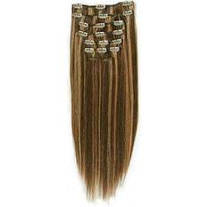 Blonde Clip-on-extensions Clip On Extensions 15.7 inch #4/27 Brun/ Mellemblond Mix