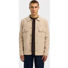 Herre - Uld Trøjer Selected Slhnealy Ls Knit Workwear Cardigan Noos - Beige