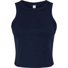 Natural Tank Tops Bella+Canvas Womens Ladies Micro-Rib Racer Tank Top - Navy