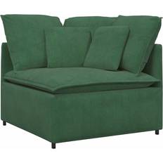 vidaXL Modulsofa Med Hynder Fløjlsstof Mørkegrøn Sofa