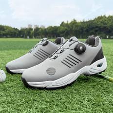 Synthetic Golf Shoes Flemye Lightweight Men's Golf Shoes Breathable Synthetic Rubber - Grey